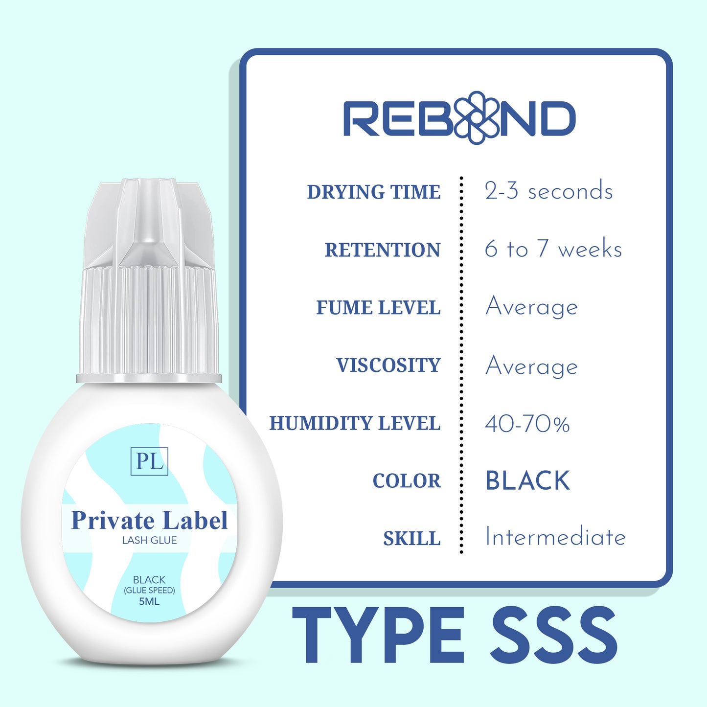 Private Label Eyelash Glue Type SSS